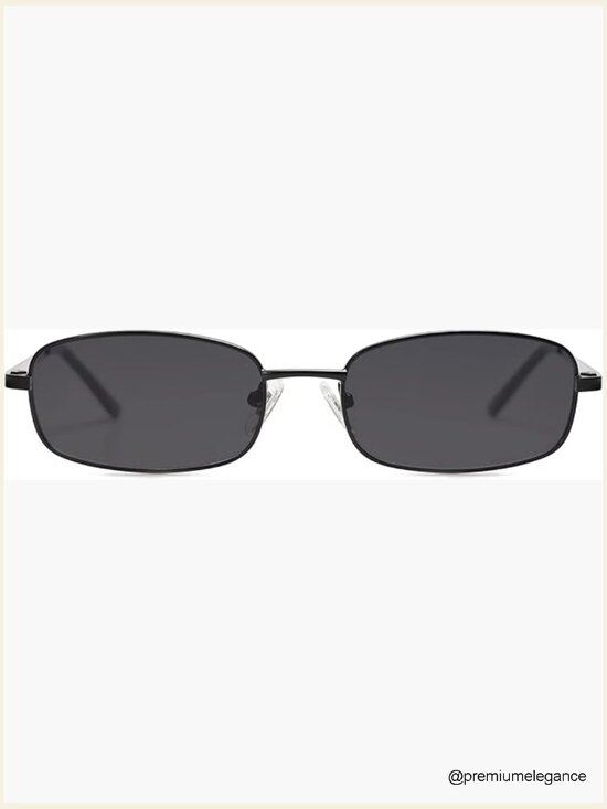 Retro Rectangle Sunglasses Narrow Thin Skinny Y2k Chic Unisex UV400 main image 7